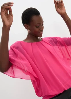 Chiffonbluse mit Untertop