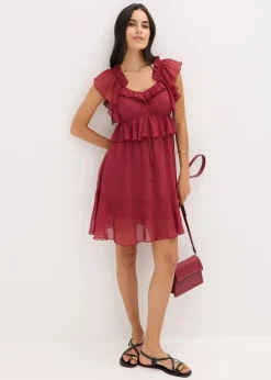 Chiffonkleid in A-Linie