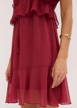 Chiffonkleid in A-Linie