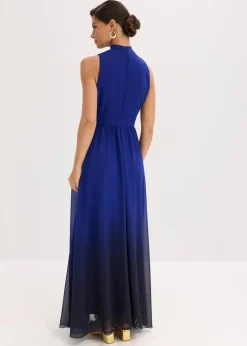 Chiffonkleid mit Kragen und Accessoire