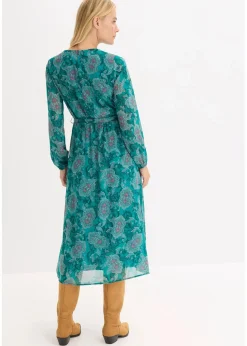 Chiffonkleid mit Paisley-Druck