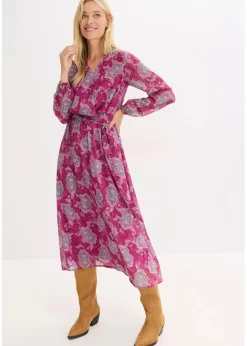 Chiffonkleid mit Paisley-Druck