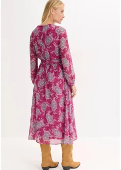 Chiffonkleid mit Paisley-Druck