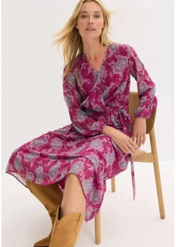 Chiffonkleid mit Paisley-Druck