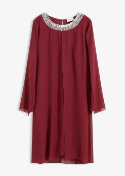 Chiffonkleid mit Strassstein-Applikation