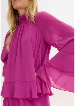 Chiffonkleid mit Volants