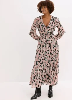 Chiffonkleid mit Volants