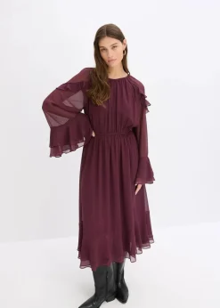 Chiffonkleid mit Volants