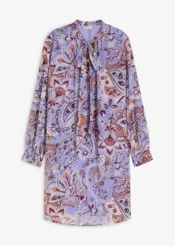 Chiffon-Tunika-Kleid mit Schluppe