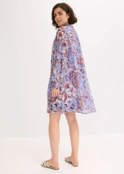 Chiffon-Tunika-Kleid mit Schluppe