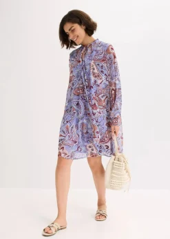 Chiffon-Tunika-Kleid mit Schluppe