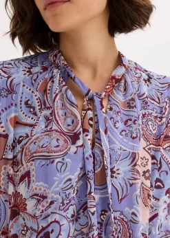 Chiffon-Tunika-Kleid mit Schluppe