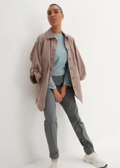 Chinohose aus Baumwolle, knöchellang