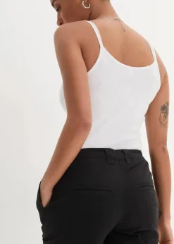 Chinohose aus Baumwolle, knöchellang