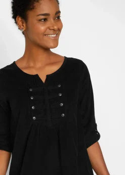 Cord-Blusenkleid aus reiner Baumwolle