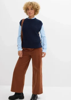 Cordhose mit Bequembund, High Waist