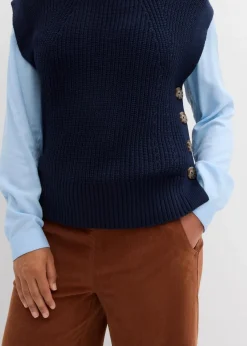 Cordhose mit Bequembund, High Waist