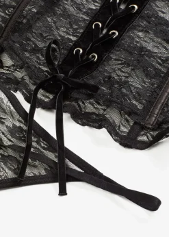 Corsage + String aus Spitze (2-tlg.Set)