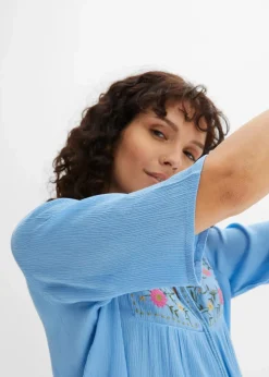 Crincle- Tunika aus softer Viskose