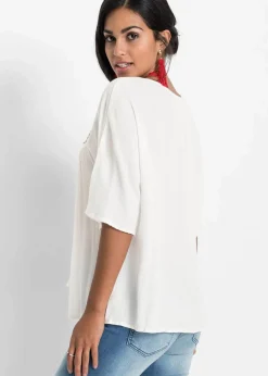 Crincle- Tunika aus softer Viskose