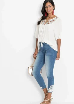 Crincle- Tunika aus softer Viskose