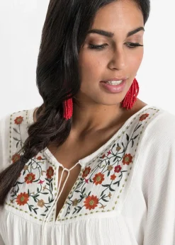 Crincle- Tunika aus softer Viskose