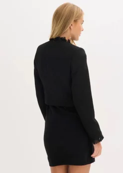 Cropped Bouclé-Blazer