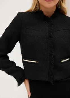 Cropped Bouclé-Blazer