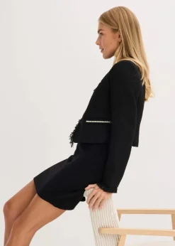 Cropped Bouclé-Blazer