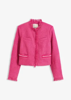 Cropped Bouclé-Blazer