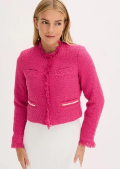 Cropped Bouclé-Blazer