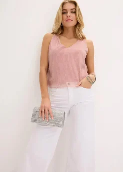Cropped Top mit tiefem Ausschnitt
