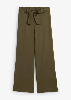 Culotte aus luftigem Leinen-Mix