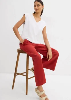 Culotte mit elastischem Bund aus Viskose-Mix