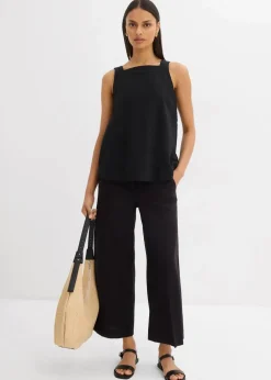 Culotte mit elastischem Bund aus Viskose-Mix