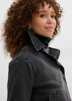 Denim Trenchjacke