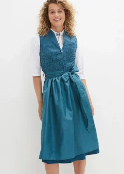 Dirndl mit Jacquardmuster und Schürze in Midilänge (2-tlg.Set)