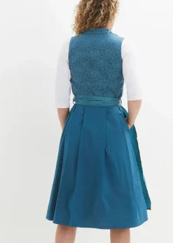 Dirndl mit Jacquardmuster und Schürze in Midilänge (2-tlg.Set)