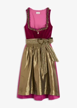 Dirndl mit Samt in Midilänge (2-tlg.Set)