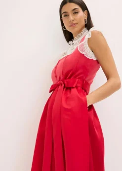 Dirndl mit Samt in Midilänge (2-tlg.Set)