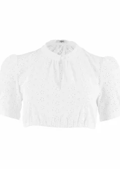 Dirndlbluse mit Lochspitze