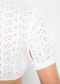 Dirndlbluse mit Lochspitze