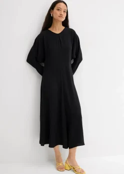 Drapiertes Midikleid