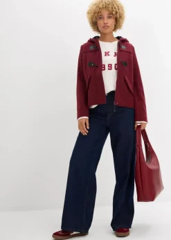 Duffle-Jacke, Wollimitat