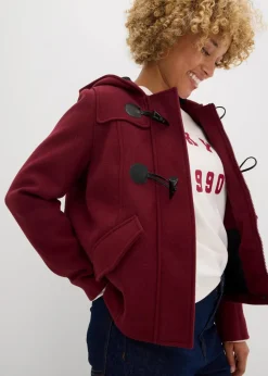 Duffle-Jacke, Wollimitat