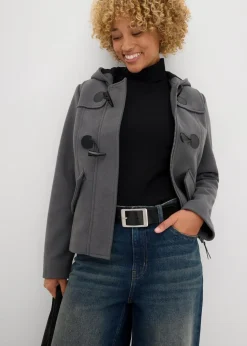 Duffle-Jacke, Wollimitat