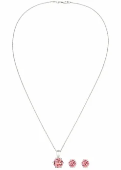 Elli Kette & Ohrringe aus 925er Sterling Silber (3-tlg. Schmuckset)