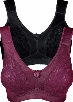 Entlastungs-BH ohne Bügel mit gepolsterten Trägern (2er Pack)