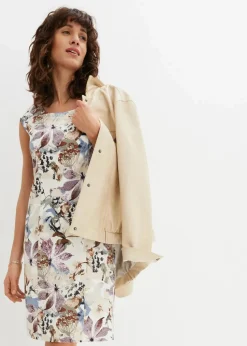 Etuikleid aus Baumwollsatin