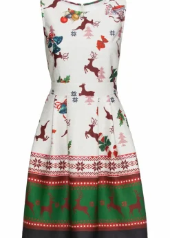 Etuikleid aus fester Scuba-Qualität mit Weihnachtsmotiv
